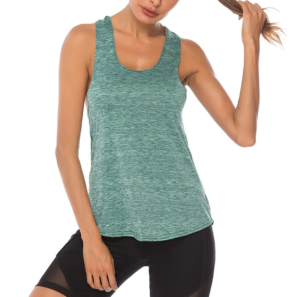 

Quick-drying Sleeveless Yoga Vest Sport Singlet Women Athletic Fitness Sport Tank Tops Gym Running Training Yoga Shirts HJP, Blue