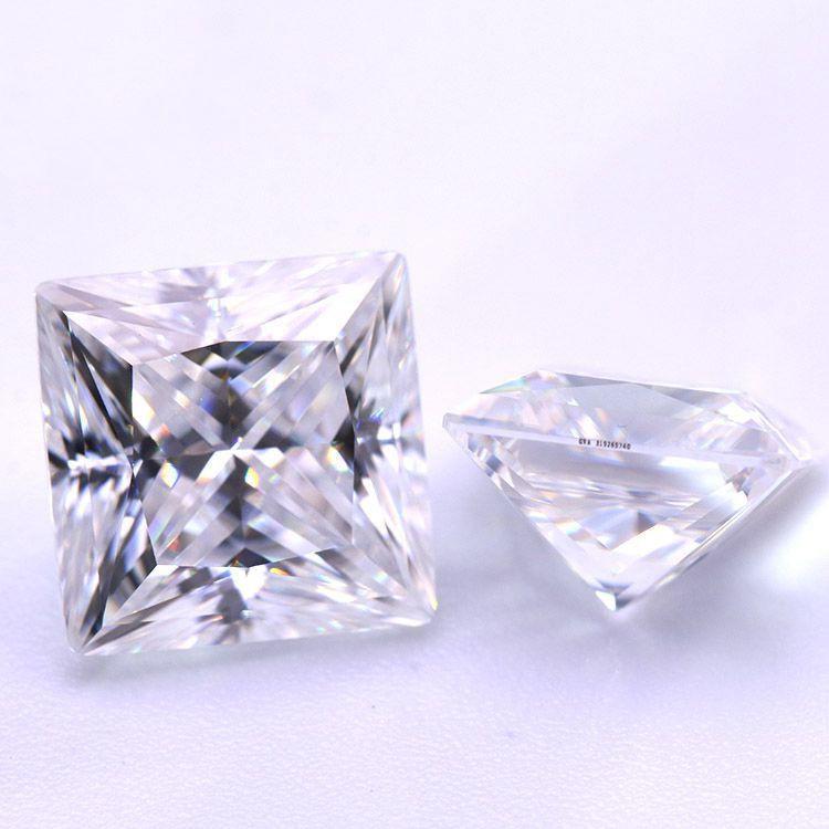 

D Color VVS Princess Cut Moissanite K Gold with Stone Ring Necklace Inlay 3CT 2CT 1CT11