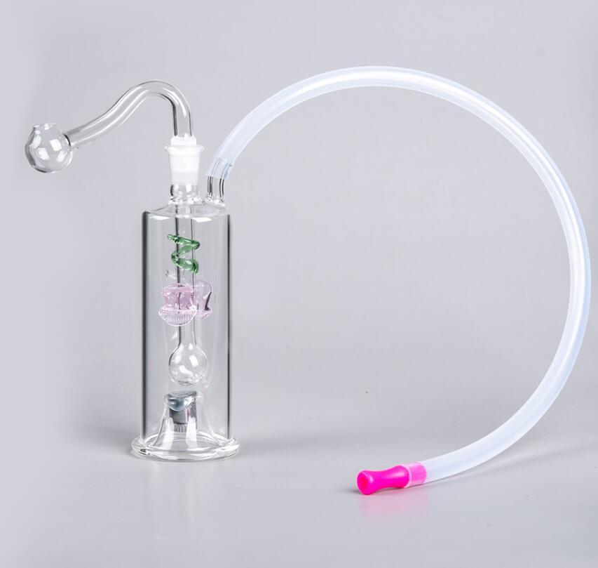 

13cm hot selling wholesale base clear beaker bongs thickness hookah smoking chicha glass water pipe bong with ice 10mm bowl joint FY2311