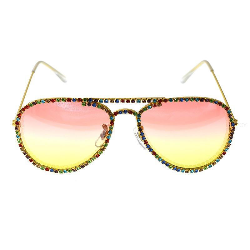 

Vintage Punk Sunglasses Women Gradient Diamond Sun Glasses Ladies Retro Oval Eyeglasses Metal Frames Frameless Eyewears FML