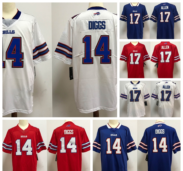 2022 Nouveaux maillots de football de Buffalo''Bills''Men Stefon Diggs Josh Allen Haute Qualité