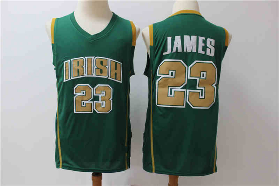 

Irish High School Basketball Jersey James Larry LeBron Harden Allen Dwyane 3 Iverson Larry 33 Bird Stephen 30 Curry Wade green Johnson SDA, Ncaa