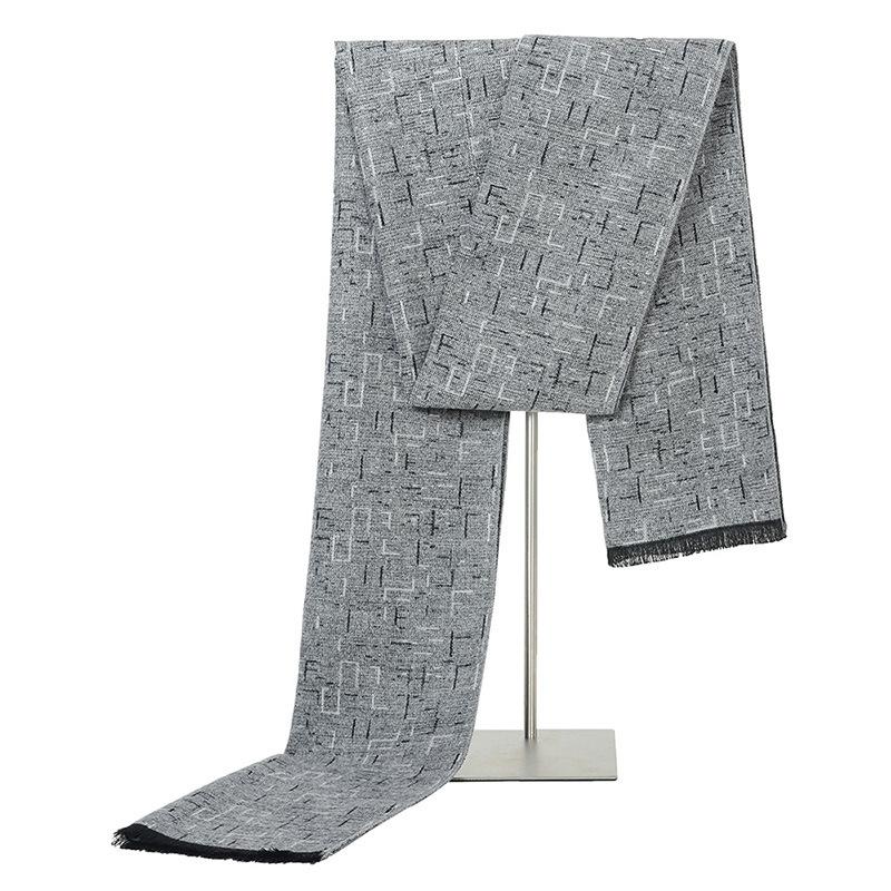 

New men's scarf for autumn and winter, business casual men's brushed warm scarf, wholesale winter scarf