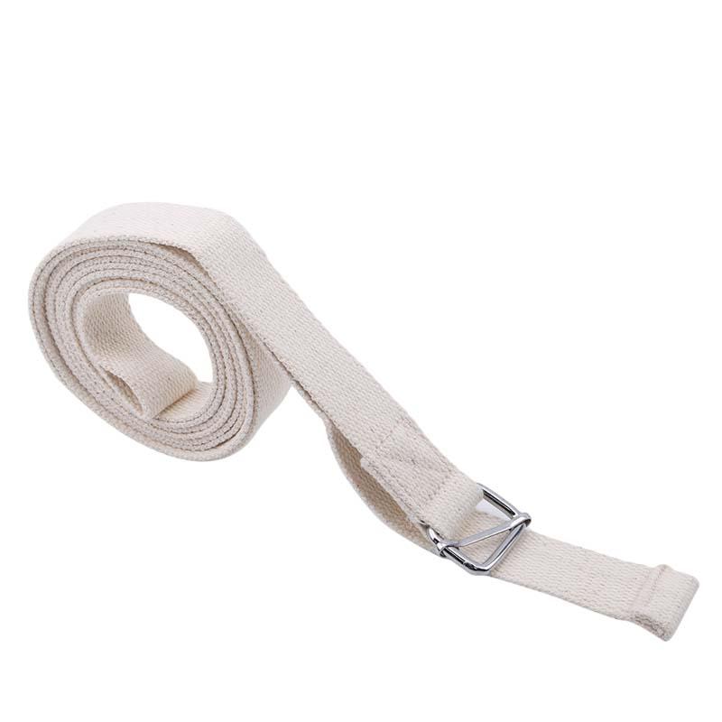 

High Quality Sports Belts White Adjustable Buckle Flexibility Yoga Training Pull Bands Stretch Yoga Strap Durable Exercise Bands, Beige
