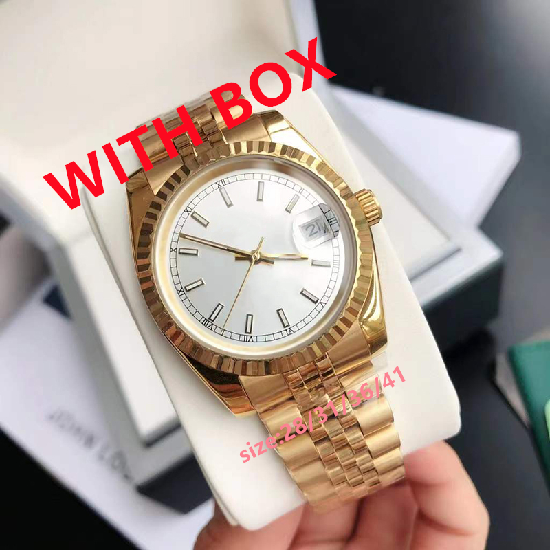 

Men's Automatic Watch 36/41mm 904L Stainless Steel Watches Ladies 28/31 Quartz Couple wristWatch Luminous Sapphire Waterproof Steelwatch, Sapphire glass