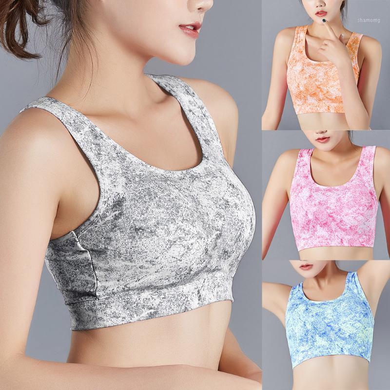 

2020 Women Sports Bras Yoga Wirefree Padded Push Up Sports Tops Breathable Fitness Running Gym Yoga Bra Top underwear1, Gy