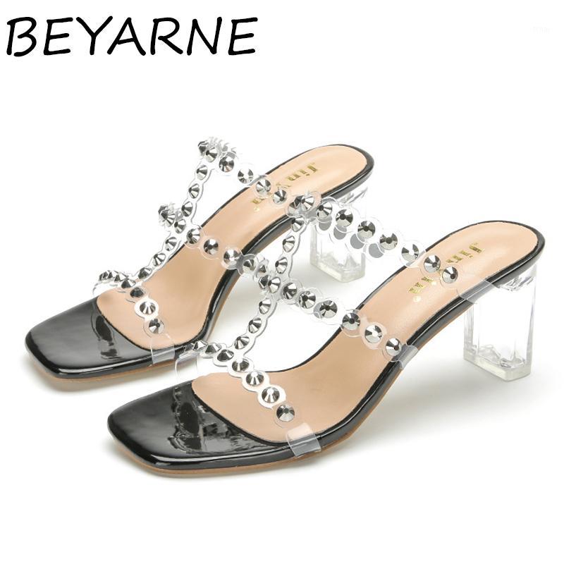 

BEYARNE Fashion crystal transparent pumps women shoes sexy high heels summer ladies shoes1, Black