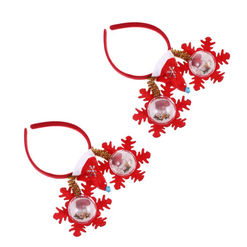 

2pcs Hair Hoops Lovely Glowing Festival Decorative Hair Accessories Headdress Headwears Headbands for Christmas Women Girls