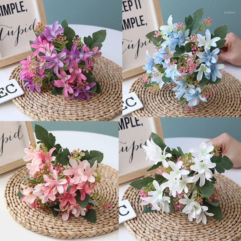 

A bunch of 5 sticks with 20 lovely daffodil artificial decoration flowers wedding flower bouquets home table decoration1