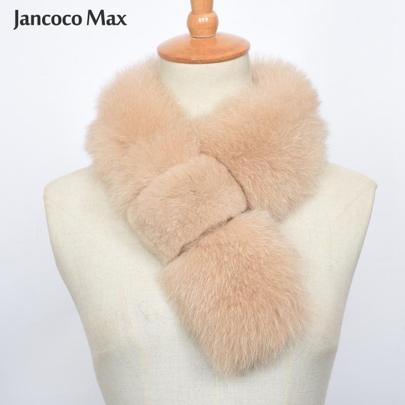 

Women Fashion Style Real Fur Scarves Winter Fluffy Warm Lady Mufflers New Arrival 2020
