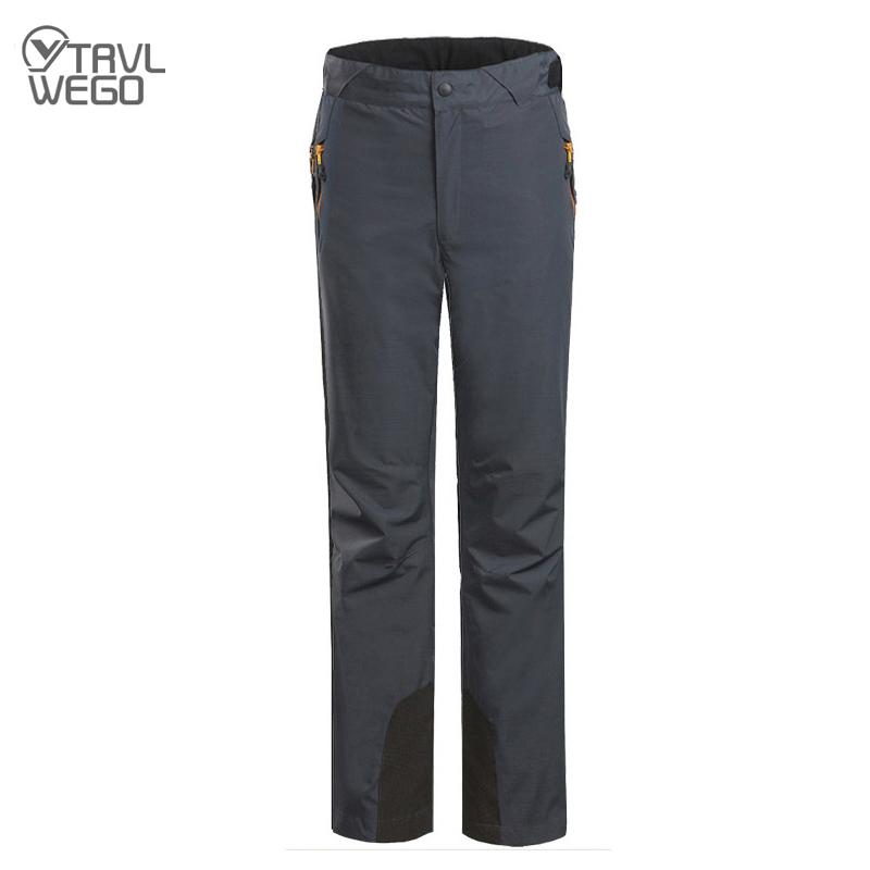 

Skiing Pants TRVLWEGO Outdoor Ski Men Charge Climbing Trousers Two-piece Fleece Lined With Detachable Camping Clothing Male Very Warm