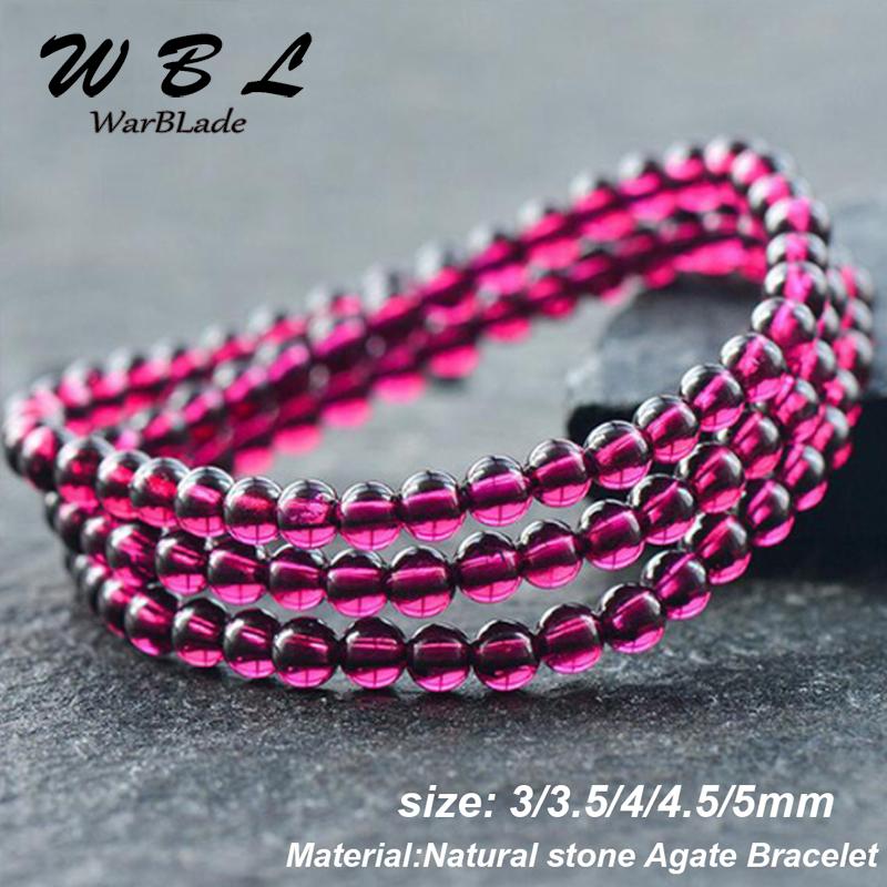 

Natural Stone Rose Garnet Bracelets 4 Multilayer Collection Grade 6A Rose Garnet Beads Beaded For Women Bracelets Bangles