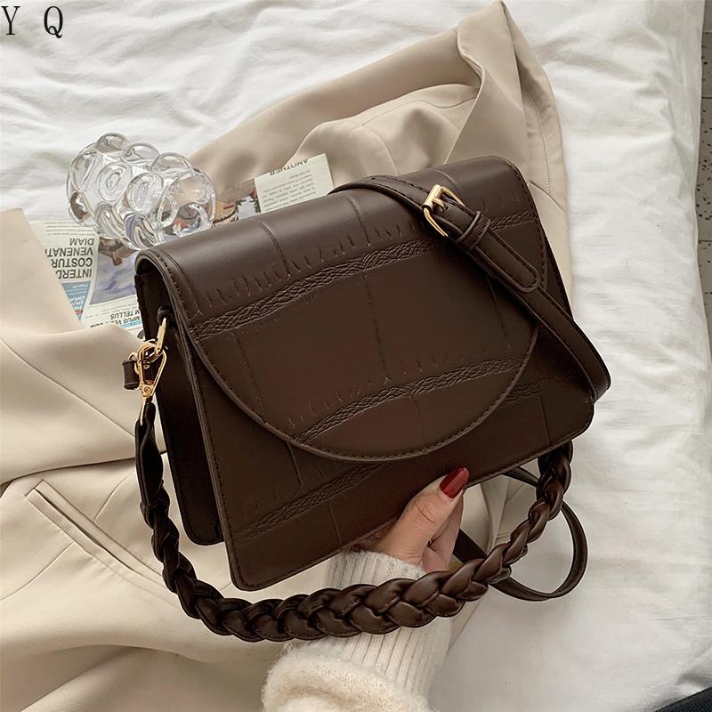 

Bag Texture Small Square Bag Senior Niche Underarm Female 2021 New Wild Single Shoulder Messenger, Black