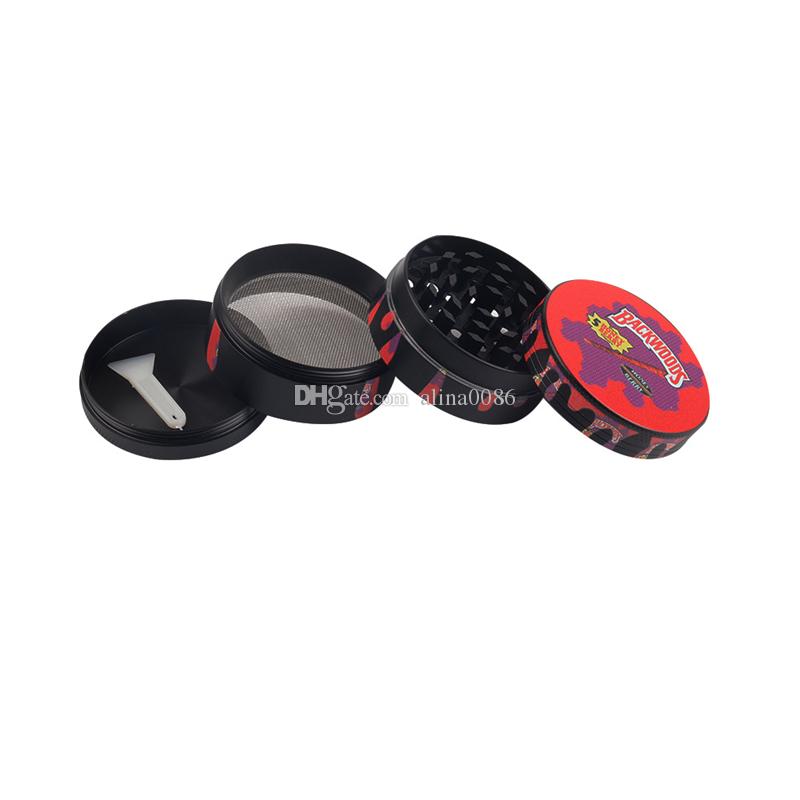 

4 layers Letter herb grinder smoking accessory color printing 50MM Zinc Alloy grinders creative water nest