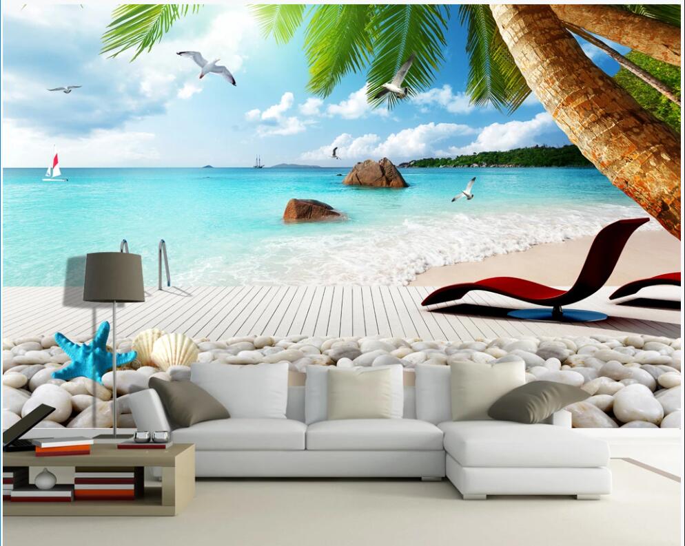 3D Fashion Tapestry Decorative Mural Indoor/Outdoor Wall Decor Seascape D