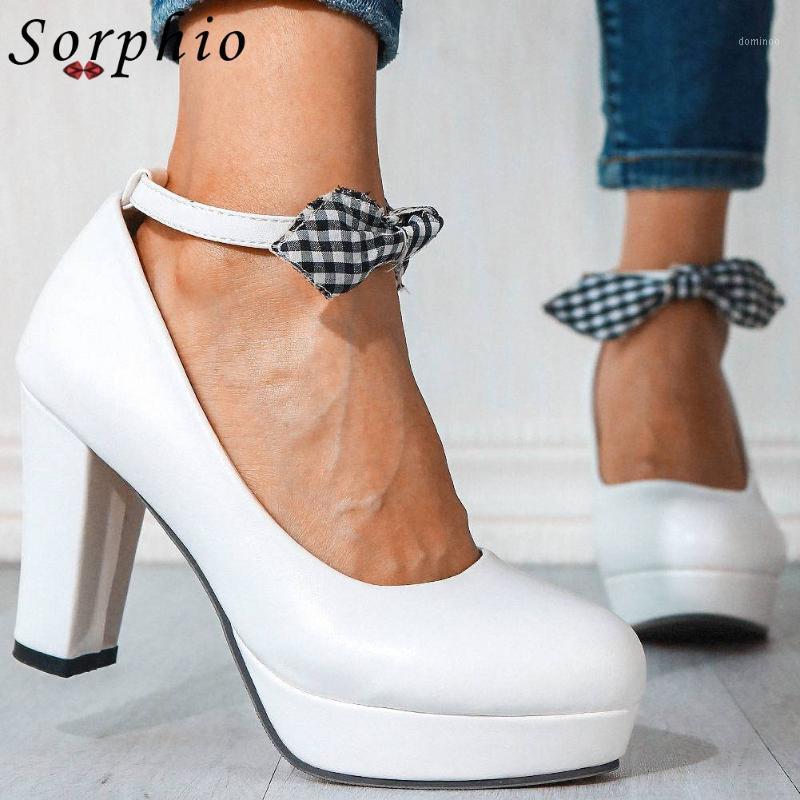 

Sorphio New Office Ladies Elegant Shallow Heeled Shoes Woman High Block Heels Pumps Women Concise Platform Pumps1, Beige