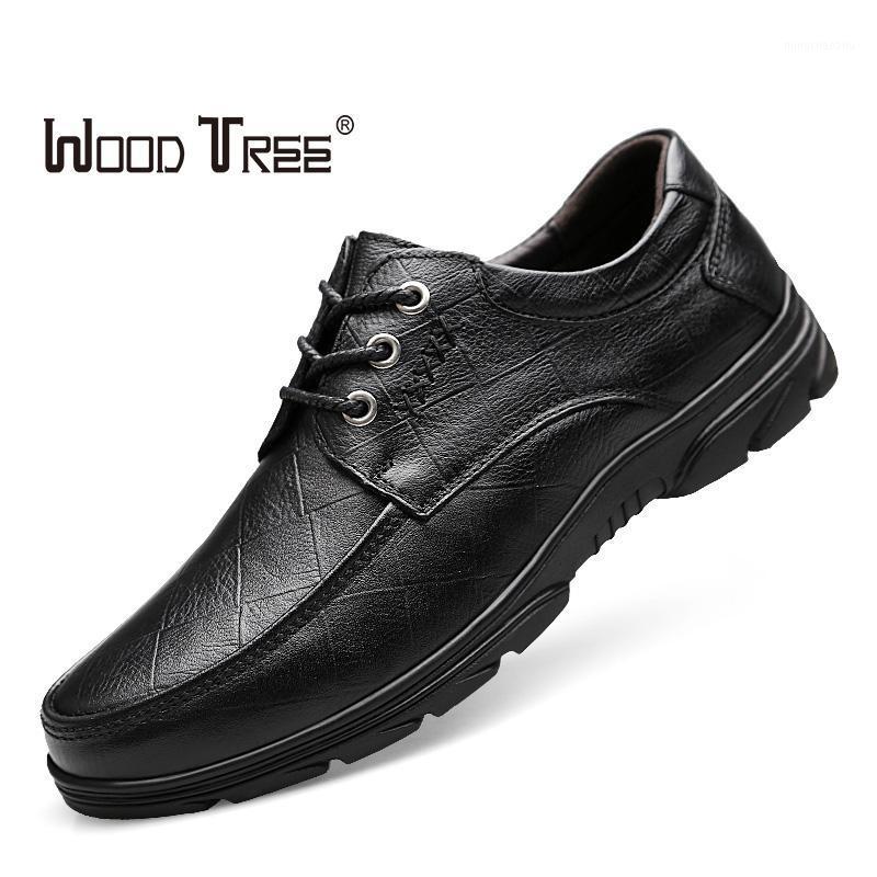 

WOODTREE Fashion New Men Formal Shoes Men Dress Shoes High Quality Leather Classic Business Office1, Black