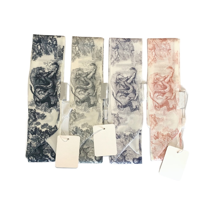 

Luxury designer lady scarf, fashion alphabet handbag scarves, headband, hair bundle high quality 100% silk scarfs 8*120cm no box