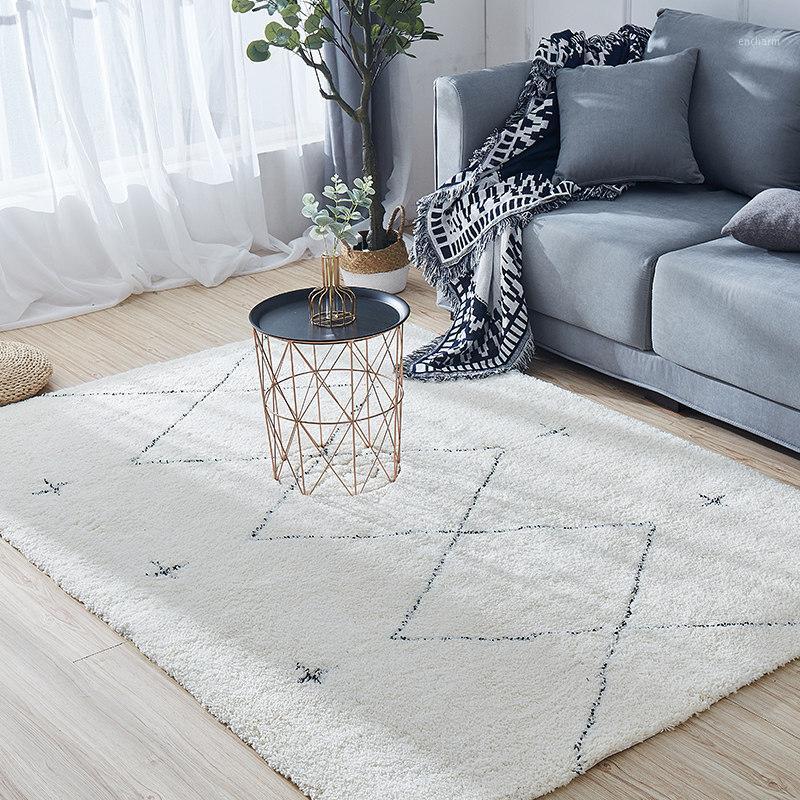 

Nordic Line Shaggy Carpet Living Room Soft Bedroom Rug Home Sofa Coffee Table Fluffy Rug Study Room Floor Mat Cloakroom Carpets1, Bld-05
