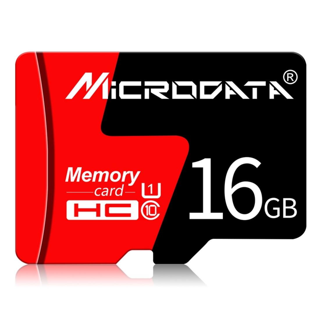 

MICRODATA 16GB U1 Red and Black TF Memory Card