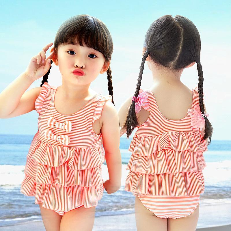 

Summer New Toddler Baby Kids Striped Girls One Piece Swim Suits Bikini Swimsuit Children Swimwear Beachwear Bathing Suits1