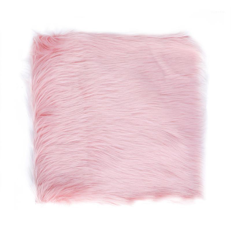 

2020 Faux Sheepskin Chair Cover MultiColors Warm Hairy Wool Carpet Seat Pad Long Skin Fur Plain Fluffy Area Rugs Washable1, Light purple 30x30cm