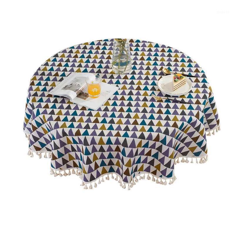 

Celebration Dining Room Garden Weeding Decorative Machine Washable Round Design Birthday Party Table Cloth Home Hotel Printing1, Yellowsize100cm