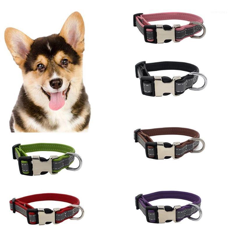 

Dog Reflective Collar Half-Metal Buckle Safe Necklace Neck Band Strap Pet Leash1