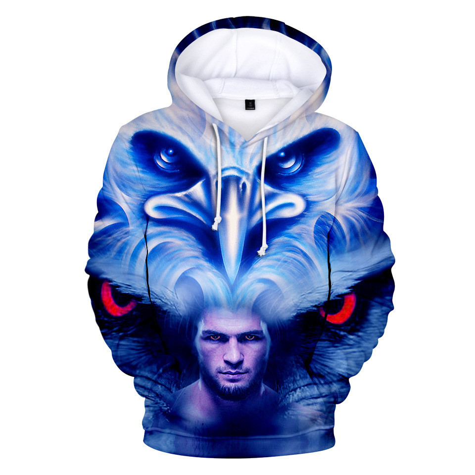 

New Supernova Khabib Nurmagomedov Sweatshirts Men Women Fashion Hip Hop Popular Hoodies Casual Warm Plush Pullover Tops, 3dwy-1088