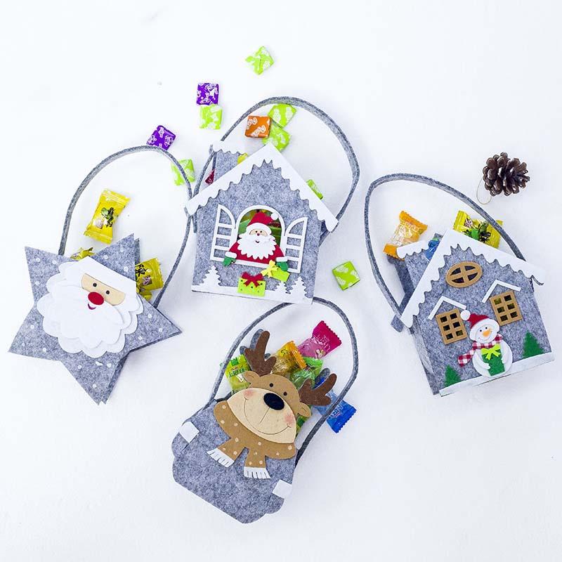 

Christmas Candy Bags Santa Claus Snowman Gift Bags Christmas Decorations for Home 2020 Xmas Ornaments New Year Party Kids Favors