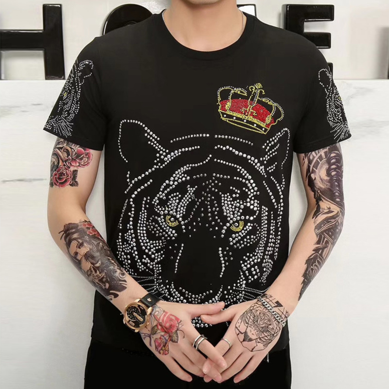 

2020 Summer T-shirt of the Men with Short Sleeves Streetwear Men's Short-sleeve Shirt Dx4l, White