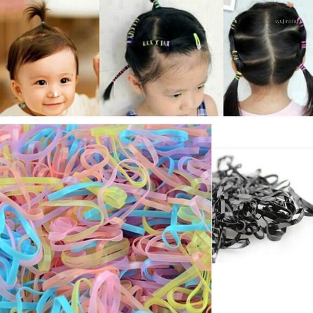

ARLONEET Hair Bands women lady Girls soft Elastic Hair Ties Band Rope candy color Ponytail Elastic Rope Ponytail band ties1, Black