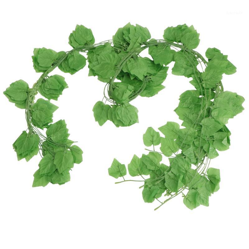 

12PCS Imitation Grape Leaves Creeper Leaf Vine Decors Simulated Leaves (Green)1