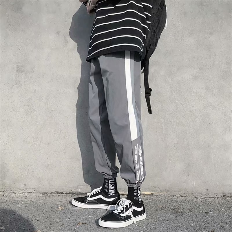 

New Hip Hop Streetwear Men's Splice Joggers Pants Fashion Casual Cargo Pant Trousers Harem Pant Men Student Discount 201110