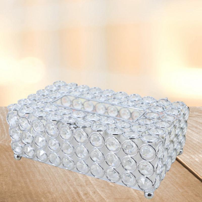 

Crystal Tissue Box Simple Home Living Room Coffee Table Drawers Desktop Napkin Storage Box Creative Car Living Room1