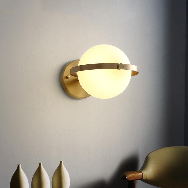 

Modern Planet Wall Lamp Noric All Copper Wall Lamps For Living Room Bedroom Home Decor Bedside Light E27 Bathroom Fixtures
