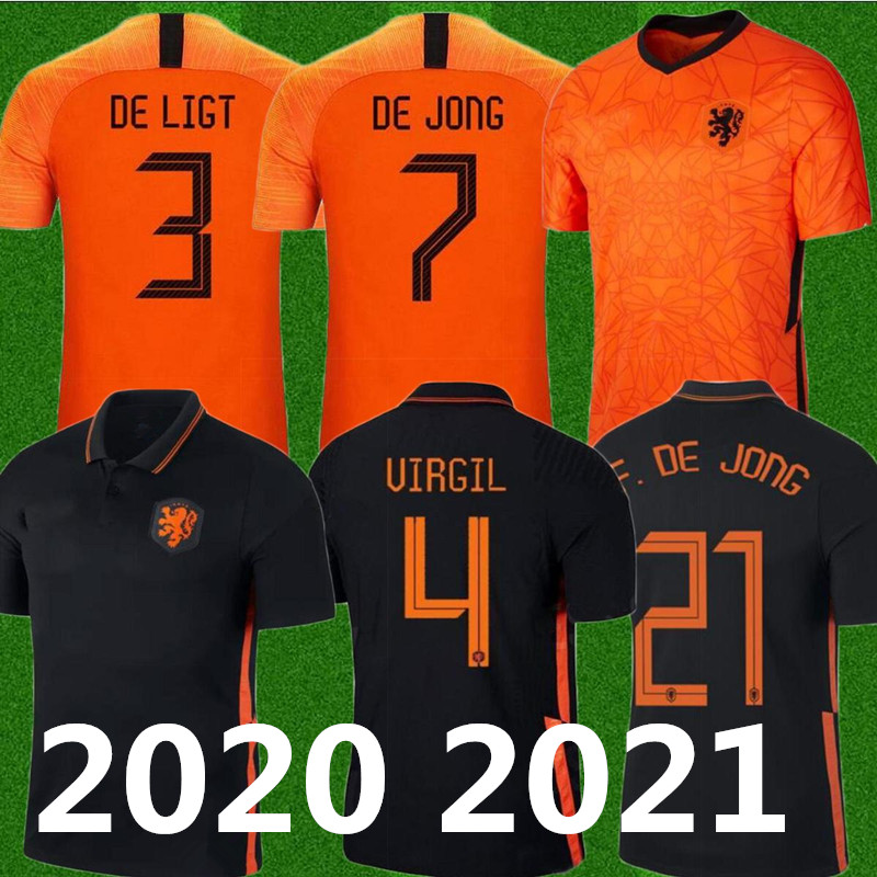 

20 21 Dutch Football Ball VIRGIL DE LIGTMEMPHIS Men's Football Jersey, Yellow