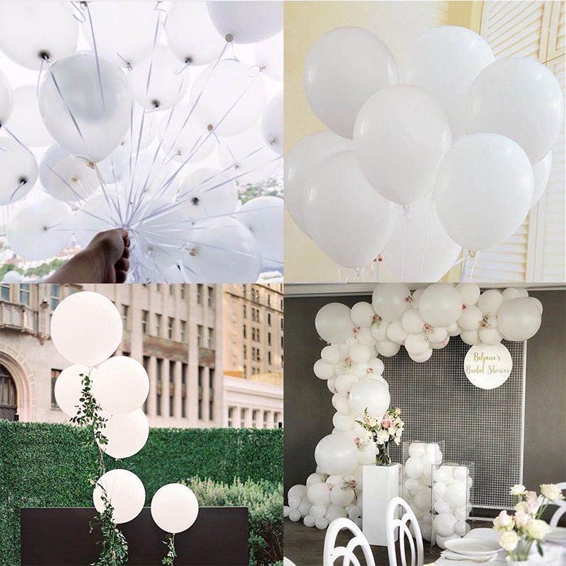

White Balloons 100pcs 10inch 1.5g Gold Black Silver Latex Pear Ballons Wedding Birthday Baby Shower Party Decor Kids Toy Globos1