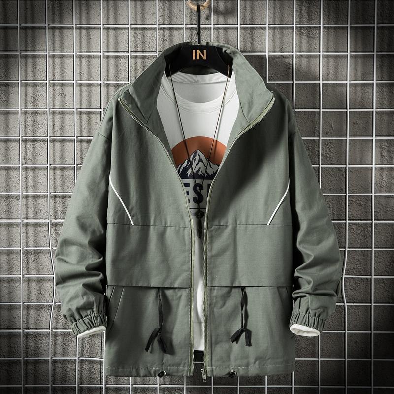 

Casual England Style New 2021 Spring Autumn Cargo Jacket Men'S Brand Clothes Plus OverSize M-5XL JK2059, Black;brown