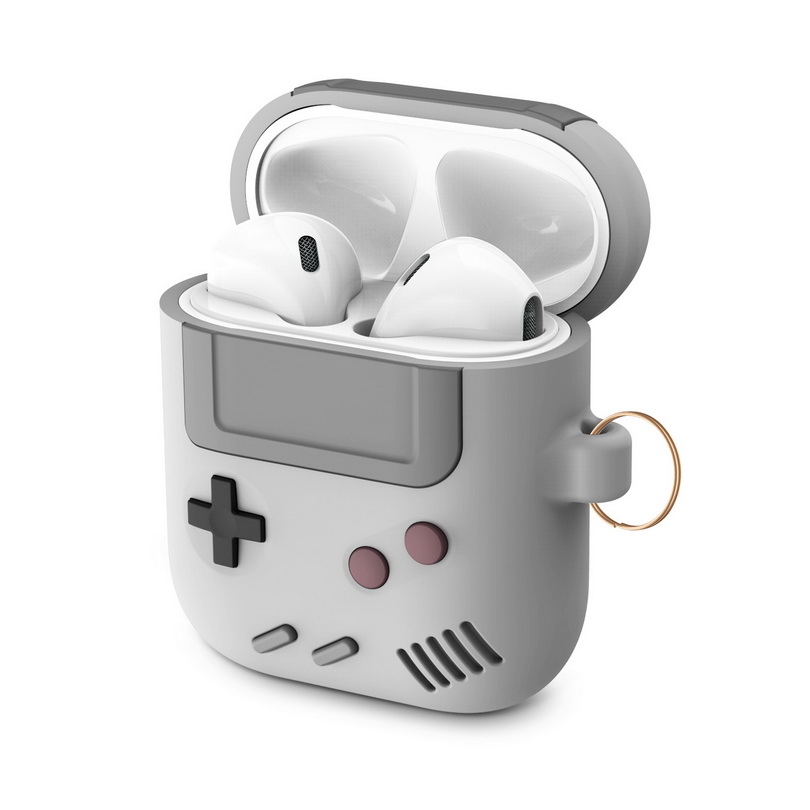 

Video Game Console PS4 Design Grey Black Case For Wireless Bluetooth Headset Airpods Pro 1 and 2