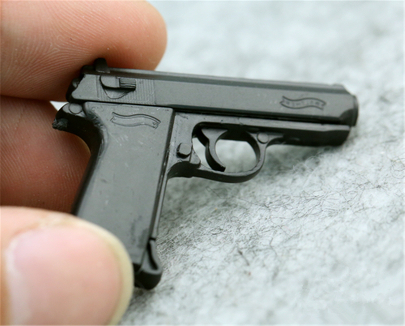 

1/6 Scale 4D PPK Pistol Model Soldier Accessory Weapon Gun Simple Model for 12" Action Figure Accessories Collections Fans DIY