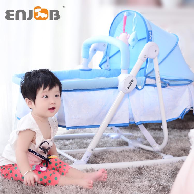 

Free shipping Baby Crib Rocking Bed Baby Cradle Cot & Stroller With With Fabric Mosquito Net Infant Crib Bed