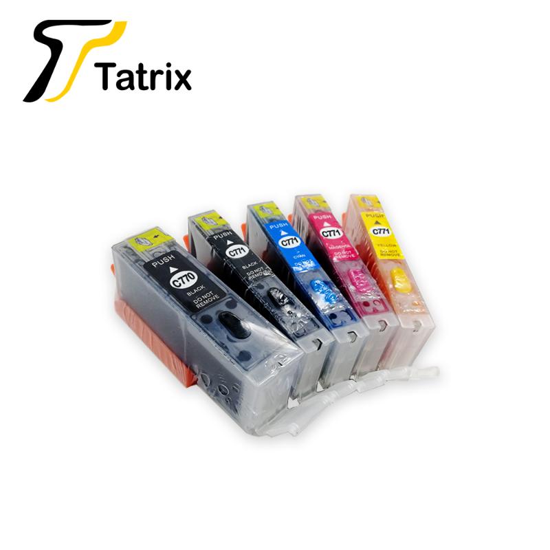 

Tatrix For Canon PGI470 CLI471XL PGI470 CLI471 Refillable Ink cartridge For Canon PIXMA MG5740 MG6840 MG7740 Printer