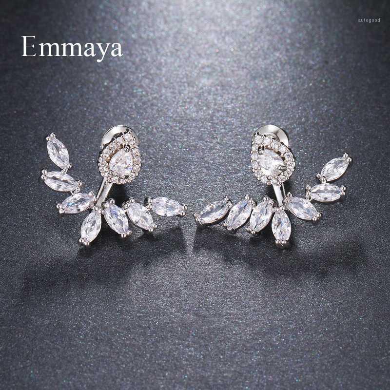 

Stud Emmaya Brand Fashion Simple Cubic Zircon Multicolor Unique Originality Earrings For Women Wedding Travel Jewelry Gift1