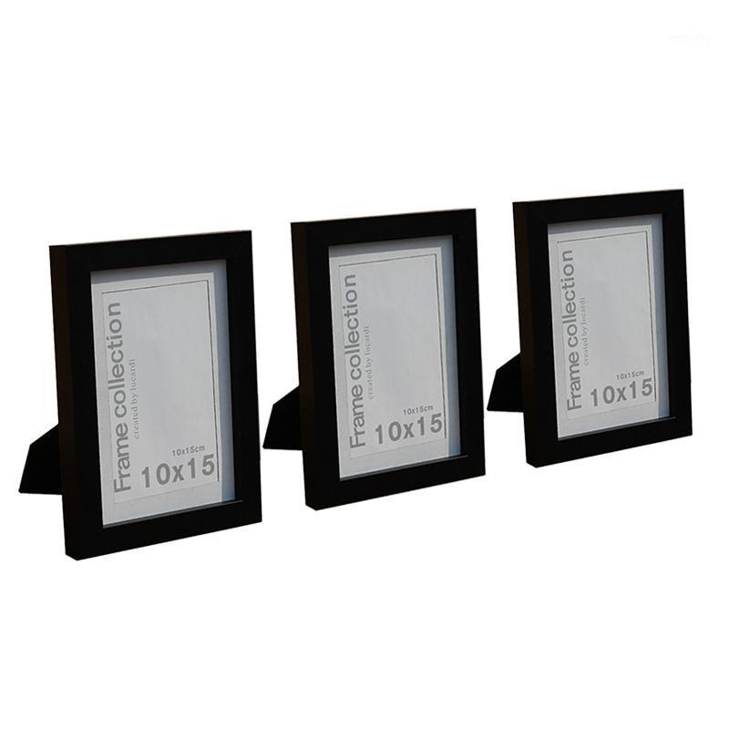 

Promotion! 3 Pack Photo Frame Black 4X6 Picture Frame, 1 Inch Wide Border, Growth Memorial Photo Frame for Wall or Table1