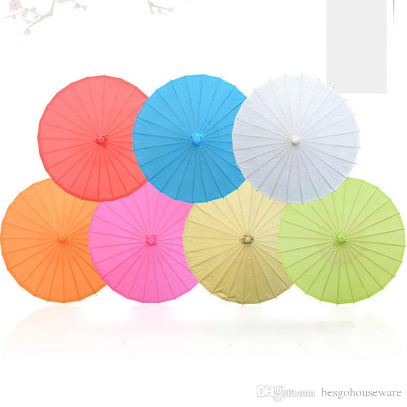 

Bride Wedding Parasol Child Handmade Painting Blank Paper Umbrella Stage Performance Prop Paper Umbrella Decoration Craft Umbrella, Rose red/purple(remark colors)