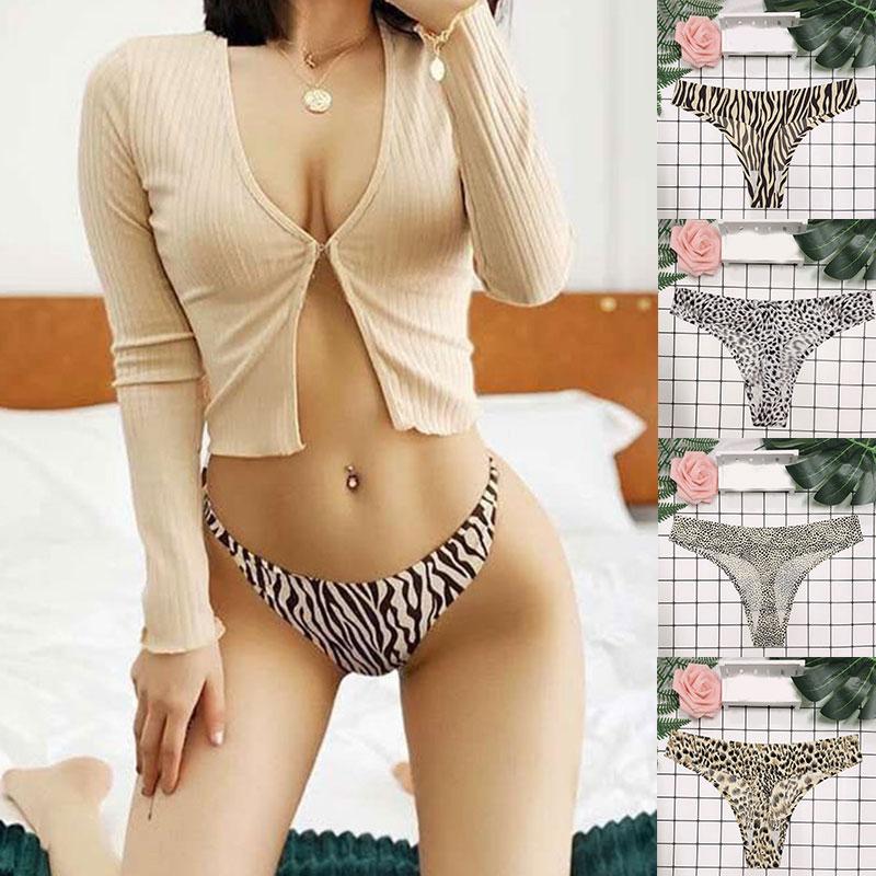 

New Sexy Leopard G-String fashion String Panties Women Back sexy G-Thong Seamless Briefs Soft Fashion low-Rise Underwear Hot, Black