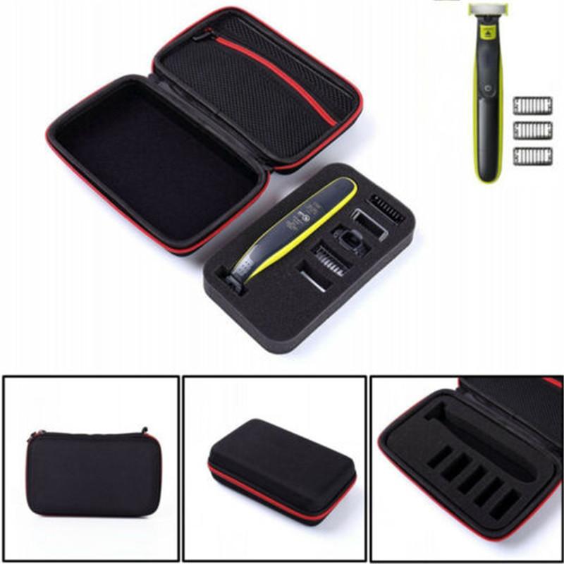 

New PU Carrying Zipper Sleeve Portable Protective Hard Cover Bag Box Case for Philips OneBlade Trimmer Shaver and Accessories