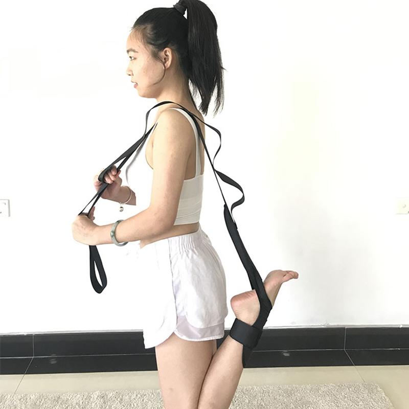 

Gymnastics Trainer Yoga Leg Stretch Belt Strap Correction Braces Yoga Belt Flexibility Stretching Leg Stretcher Strap, Black