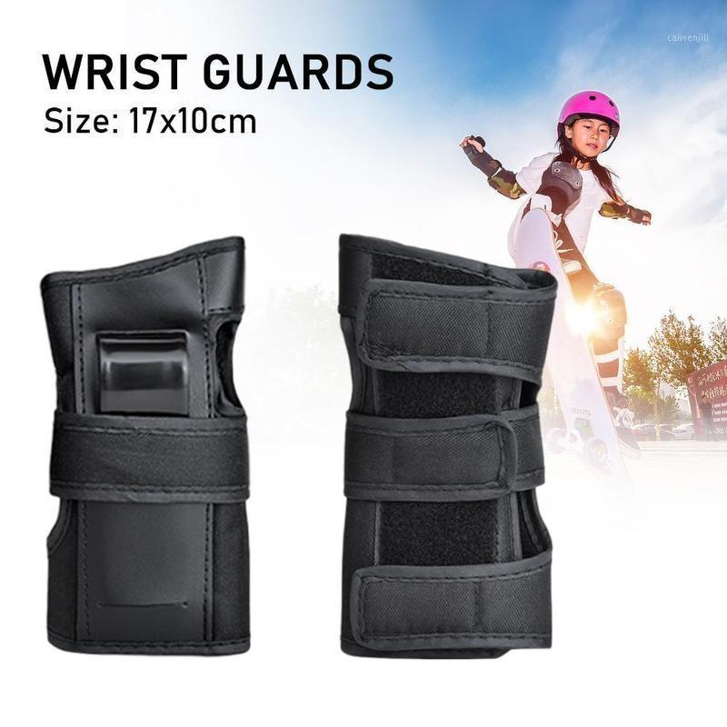 

1Pair Wrist Guards With Palms Protection Pads Longboard Palm Skating Gear Skateboard Guar For Roller Anti-fall Protective1, Black